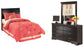 Huey Vineyard Twin Sleigh Headboard with Mirrored Dresser at Towne & Country Furniture (AL) furniture, home furniture, home decor, sofa, bedding
