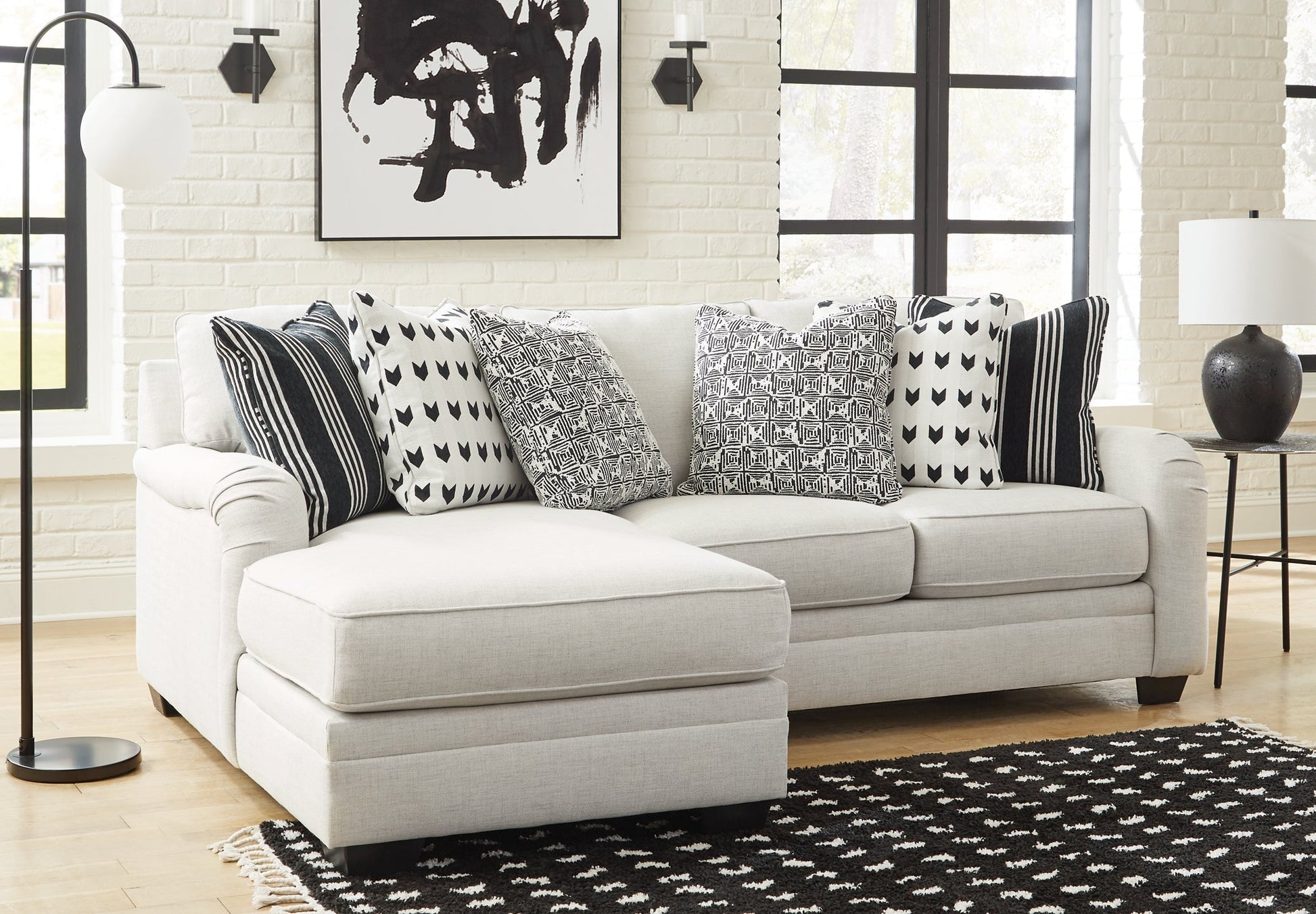 Huntsworth 2-Piece Sectional with Ottoman at Towne & Country Furniture (AL) furniture, home furniture, home decor, sofa, bedding