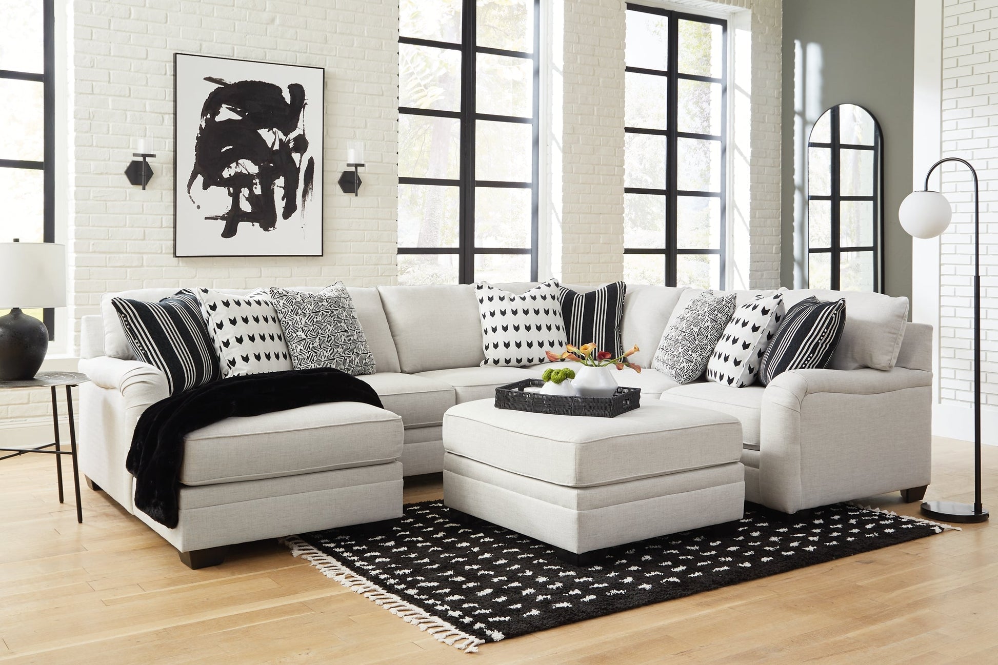 Huntsworth 4-Piece Sectional with Ottoman at Towne & Country Furniture (AL) furniture, home furniture, home decor, sofa, bedding