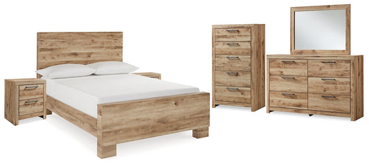 Hyanna Full Panel Bed with Mirrored Dresser, Chest and 2 Nightstands at Towne & Country Furniture (AL) furniture, home furniture, home decor, sofa, bedding