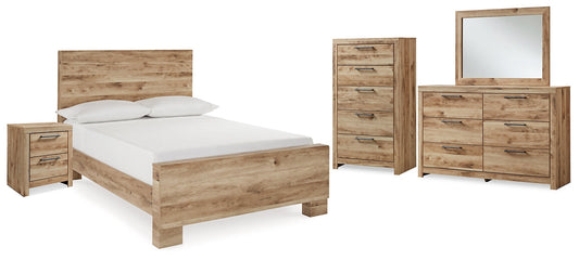 Hyanna Full Panel Bed with Mirrored Dresser, Chest and Nightstand at Towne & Country Furniture (AL) furniture, home furniture, home decor, sofa, bedding