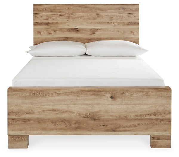Hyanna Full Panel Bed with Mirrored Dresser, Chest and Nightstand at Towne & Country Furniture (AL) furniture, home furniture, home decor, sofa, bedding