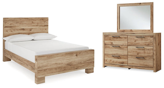 Hyanna Full Panel Bed with Mirrored Dresser at Towne & Country Furniture (AL) furniture, home furniture, home decor, sofa, bedding