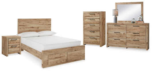 Hyanna Full Panel Storage Bed with Mirrored Dresser, Chest and Nightstand at Towne & Country Furniture (AL) furniture, home furniture, home decor, sofa, bedding