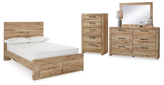 Hyanna Full Panel Storage Bed with Mirrored Dresser and Chest at Towne & Country Furniture (AL) furniture, home furniture, home decor, sofa, bedding