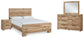 Hyanna King Panel Bed with Mirrored Dresser and Nightstand at Towne & Country Furniture (AL) furniture, home furniture, home decor, sofa, bedding