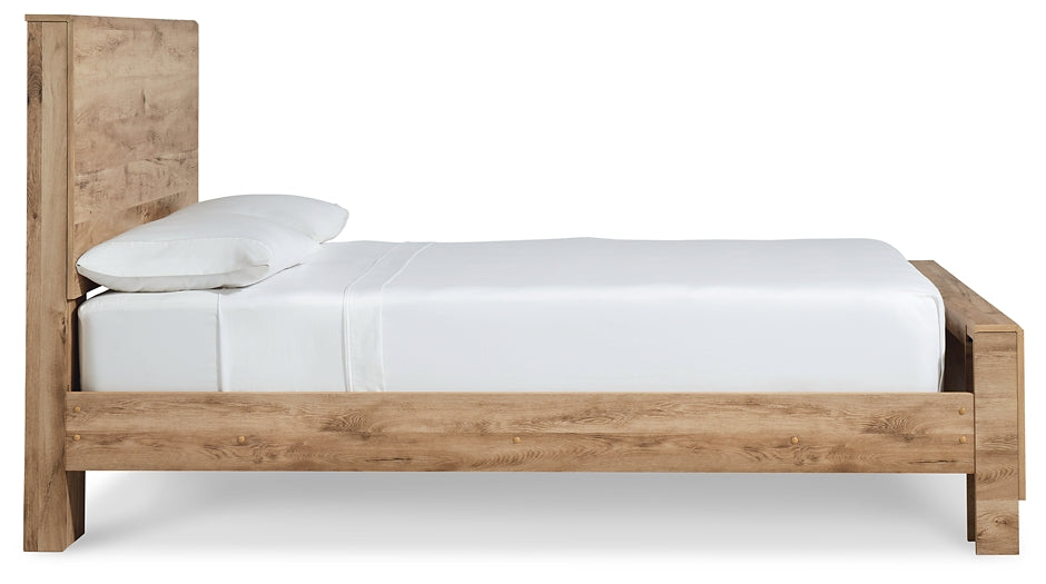 Hyanna King Panel Bed with Mirrored Dresser at Towne & Country Furniture (AL) furniture, home furniture, home decor, sofa, bedding