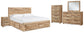 Hyanna King Panel Storage Bed with Mirrored Dresser, Chest and Nightstand at Towne & Country Furniture (AL) furniture, home furniture, home decor, sofa, bedding