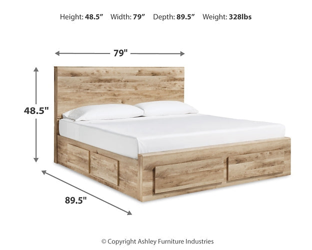 Hyanna King Panel Storage Bed with Mirrored Dresser at Towne & Country Furniture (AL) furniture, home furniture, home decor, sofa, bedding