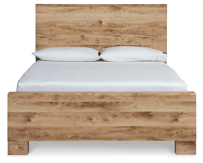 Hyanna Queen Panel Bed with Mirrored Dresser, Chest and Nightstand at Towne & Country Furniture (AL) furniture, home furniture, home decor, sofa, bedding