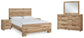 Hyanna Queen Panel Bed with Mirrored Dresser and 2 Nightstands at Towne & Country Furniture (AL) furniture, home furniture, home decor, sofa, bedding