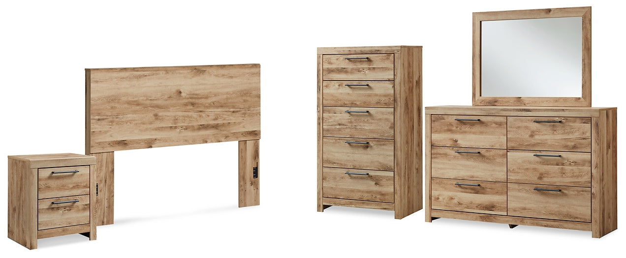 Hyanna Queen Panel Headboard with Mirrored Dresser, Chest and Nightstand at Towne & Country Furniture (AL) furniture, home furniture, home decor, sofa, bedding