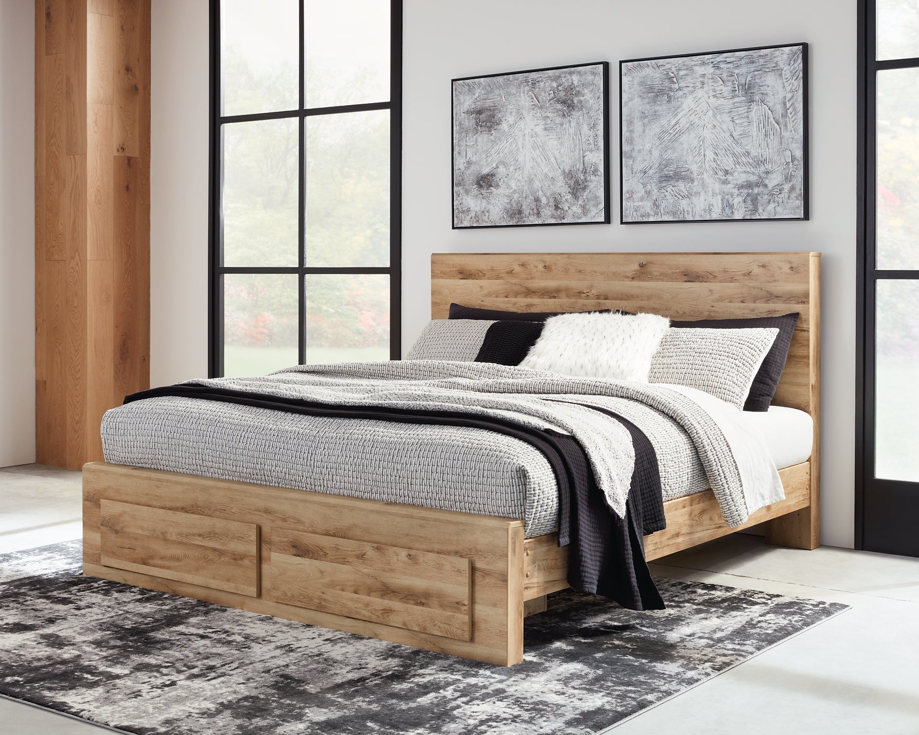 Hyanna Queen Panel Storage Bed with Mirrored Dresser, Chest and 2 Nightstands at Towne & Country Furniture (AL) furniture, home furniture, home decor, sofa, bedding