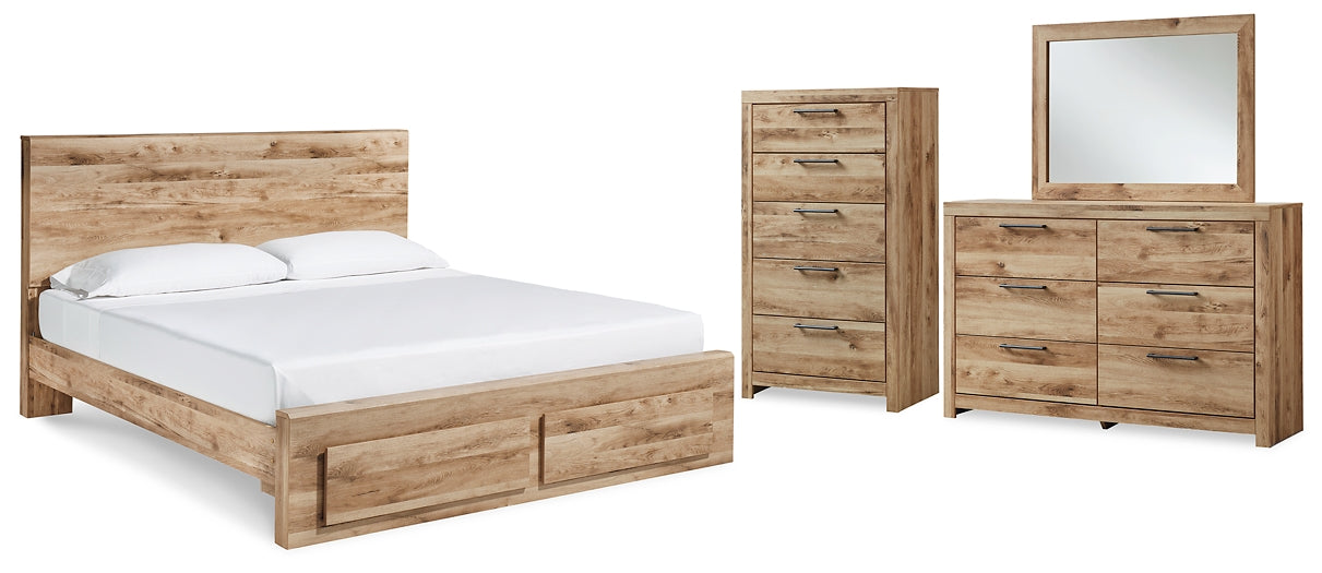 Hyanna Queen Panel Storage Bed with Mirrored Dresser and Chest at Towne & Country Furniture (AL) furniture, home furniture, home decor, sofa, bedding