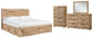 Hyanna Queen Panel Storage Bed with Mirrored Dresser and Chest at Towne & Country Furniture (AL) furniture, home furniture, home decor, sofa, bedding