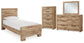 Hyanna Twin Panel Bed with Mirrored Dresser and Chest at Towne & Country Furniture (AL) furniture, home furniture, home decor, sofa, bedding