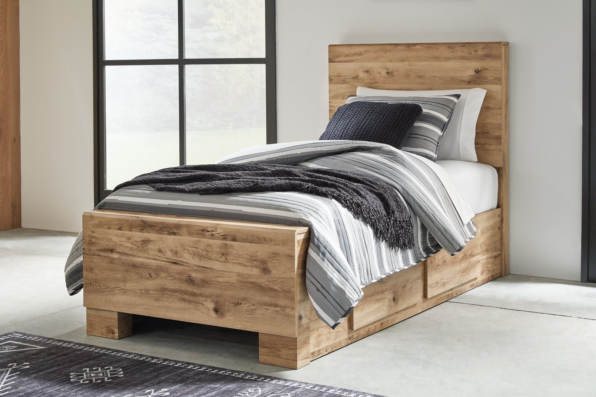 Hyanna Twin Panel Bed with Storage with Mirrored Dresser, Chest and Nightstand at Towne & Country Furniture (AL) furniture, home furniture, home decor, sofa, bedding