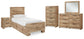 Hyanna Twin Panel Bed with Storage with Mirrored Dresser, Chest and Nightstand at Towne & Country Furniture (AL) furniture, home furniture, home decor, sofa, bedding