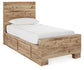 Hyanna Twin Panel Bed with Storage with Mirrored Dresser and Chest at Towne & Country Furniture (AL) furniture, home furniture, home decor, sofa, bedding