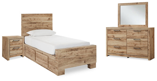 Hyanna Twin Panel Bed with Storage with Mirrored Dresser and Nightstand at Towne & Country Furniture (AL) furniture, home furniture, home decor, sofa, bedding