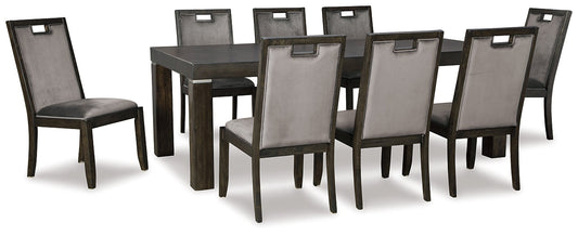 Hyndell Dining Table and 8 Chairs at Towne & Country Furniture (AL) furniture, home furniture, home decor, sofa, bedding