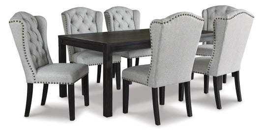 Jeanette Dining Table and 6 Chairs at Towne & Country Furniture (AL) furniture, home furniture, home decor, sofa, bedding