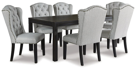 Jeanette Dining Table and 6 Chairs at Towne & Country Furniture (AL) furniture, home furniture, home decor, sofa, bedding