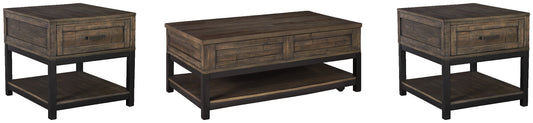 Johurst Coffee Table with 2 End Tables at Towne & Country Furniture (AL) furniture, home furniture, home decor, sofa, bedding