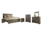 Juararo California King Panel Bed with Mirrored Dresser, Chest and 2 Nightstands at Towne & Country Furniture (AL) furniture, home furniture, home decor, sofa, bedding