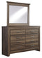 Juararo King Panel Bed with Mirrored Dresser, Chest and 2 Nightstands at Towne & Country Furniture (AL) furniture, home furniture, home decor, sofa, bedding