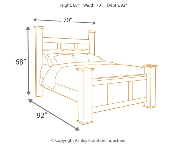 Juararo Queen Poster Bed with Mirrored Dresser, Chest and Nightstand at Towne & Country Furniture (AL) furniture, home furniture, home decor, sofa, bedding