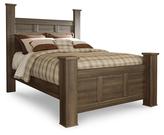 Juararo Queen Poster Headboard with Mirrored Dresser and Nightstand at Towne & Country Furniture (AL) furniture, home furniture, home decor, sofa, bedding