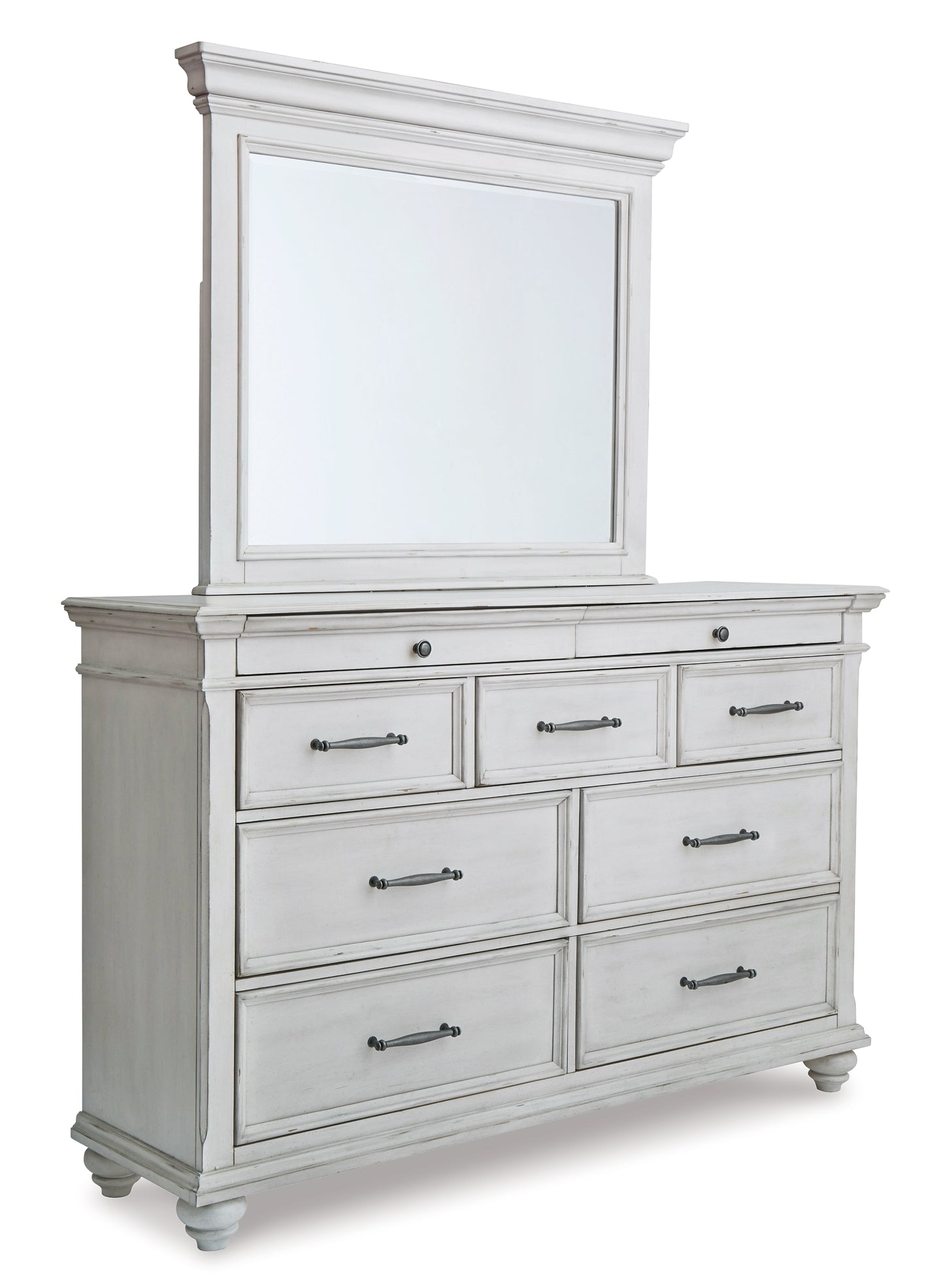 Kanwyn Queen Panel Bed with Mirrored Dresser and 2 Nightstands at Towne & Country Furniture (AL) furniture, home furniture, home decor, sofa, bedding