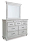 Kanwyn Queen Panel Bed with Mirrored Dresser and 2 Nightstands at Towne & Country Furniture (AL) furniture, home furniture, home decor, sofa, bedding