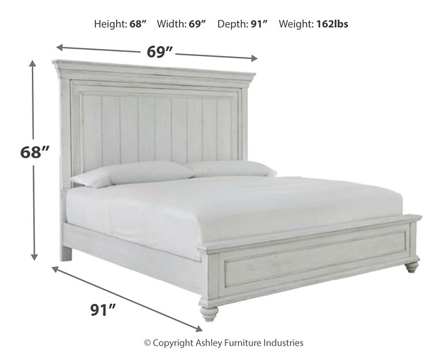 Kanwyn Queen Panel Bed with Mirrored Dresser and 2 Nightstands at Towne & Country Furniture (AL) furniture, home furniture, home decor, sofa, bedding