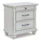 Kanwyn Queen Panel Bed with Mirrored Dresser and 2 Nightstands at Towne & Country Furniture (AL) furniture, home furniture, home decor, sofa, bedding