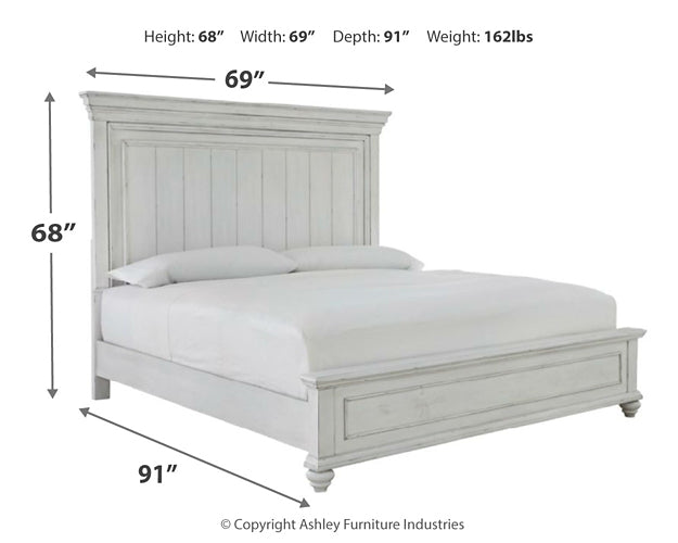 Kanwyn Queen Panel Bed with Mirrored Dresser and Chest at Towne & Country Furniture (AL) furniture, home furniture, home decor, sofa, bedding