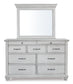 Kanwyn Queen Panel Bed with Mirrored Dresser and Chest at Towne & Country Furniture (AL) furniture, home furniture, home decor, sofa, bedding