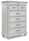 Kanwyn Queen Panel Bed with Mirrored Dresser and Chest at Towne & Country Furniture (AL) furniture, home furniture, home decor, sofa, bedding