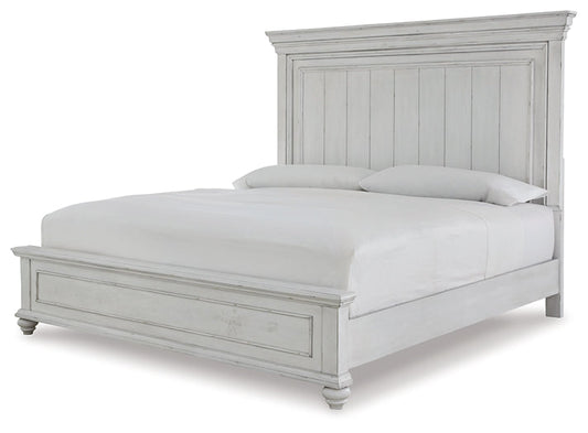 Kanwyn Queen Panel Bed with Mirrored Dresser at Towne & Country Furniture (AL) furniture, home furniture, home decor, sofa, bedding
