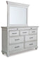 Kanwyn Queen Panel Bed with Mirrored Dresser at Towne & Country Furniture (AL) furniture, home furniture, home decor, sofa, bedding