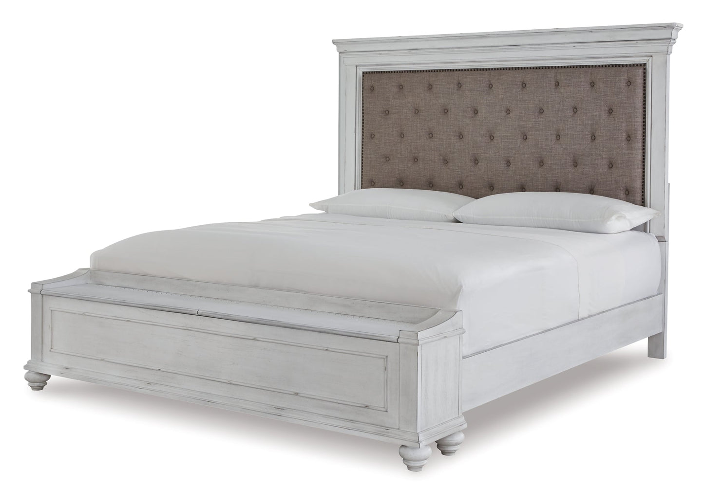 Kanwyn Queen Panel Bed with Storage with Mirrored Dresser, Chest and 2 Nightstands at Towne & Country Furniture (AL) furniture, home furniture, home decor, sofa, bedding