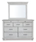 Kanwyn Queen Panel Bed with Storage with Mirrored Dresser and 2 Nightstands at Towne & Country Furniture (AL) furniture, home furniture, home decor, sofa, bedding