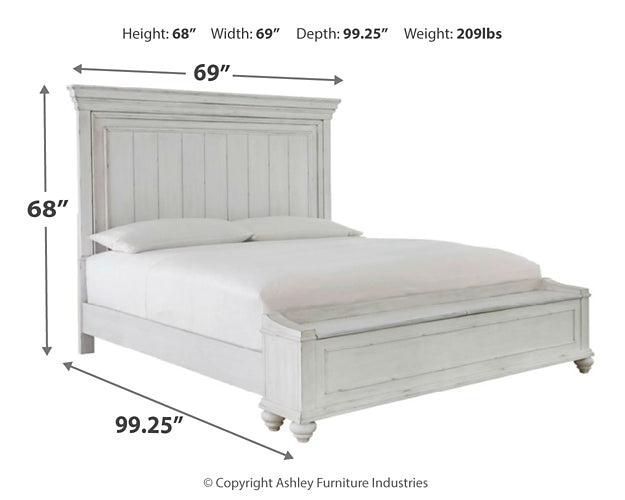Kanwyn Queen Panel Bed with Storage with Mirrored Dresser and 2 Nightstands at Towne & Country Furniture (AL) furniture, home furniture, home decor, sofa, bedding