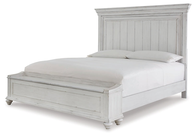 Kanwyn Queen Panel Bed with Storage with Mirrored Dresser and Chest at Towne & Country Furniture (AL) furniture, home furniture, home decor, sofa, bedding