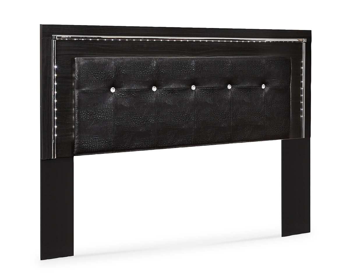 Kaydell King/California King Upholstered Panel Headboard with Mirrored Dresser at Towne & Country Furniture (AL) furniture, home furniture, home decor, sofa, bedding