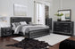 Kaydell King Upholstered Panel Bed with Mirrored Dresser and 2 Nightstands at Towne & Country Furniture (AL) furniture, home furniture, home decor, sofa, bedding