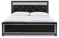 Kaydell King Upholstered Panel Bed with Mirrored Dresser and Chest at Towne & Country Furniture (AL) furniture, home furniture, home decor, sofa, bedding