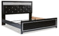 Kaydell King Upholstered Panel Bed with Mirrored Dresser and Chest at Towne & Country Furniture (AL) furniture, home furniture, home decor, sofa, bedding