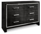 Kaydell King Upholstered Panel Headboard with Dresser at Towne & Country Furniture (AL) furniture, home furniture, home decor, sofa, bedding
